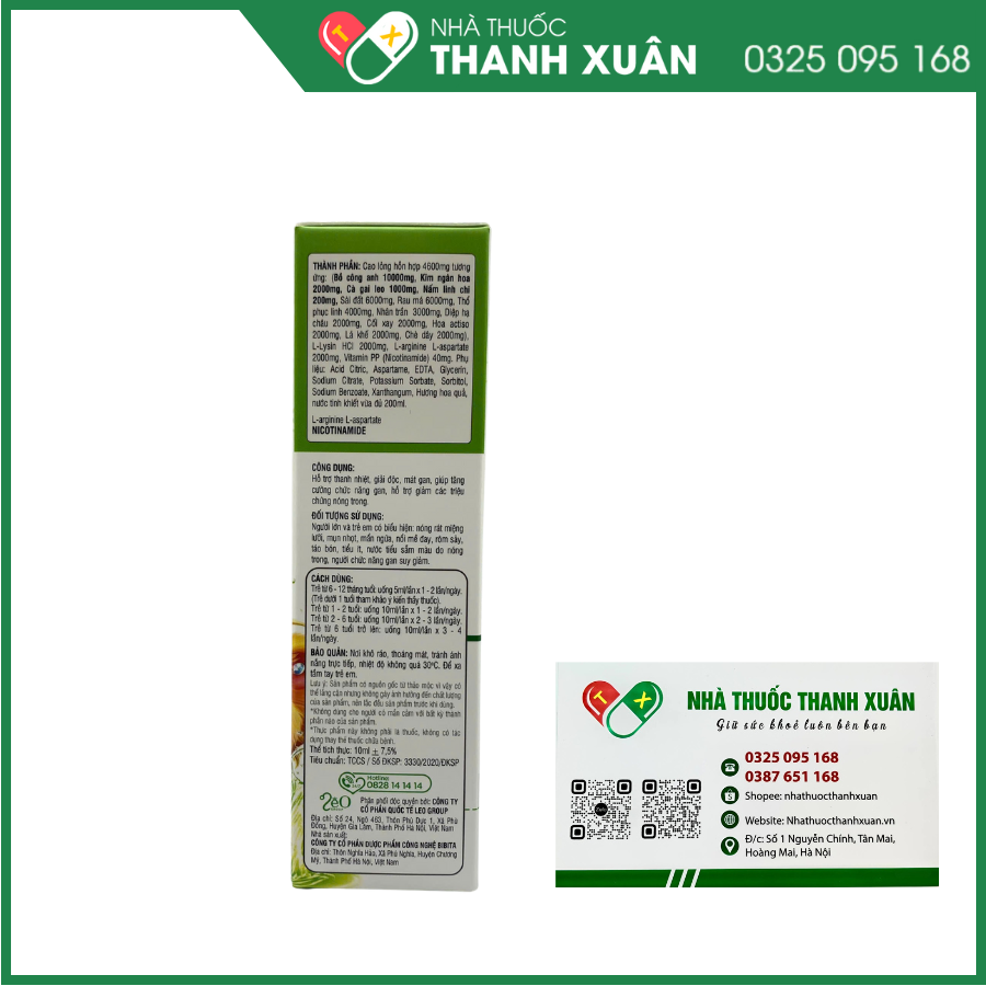 Siro Thanh nhiệt Hepan Life hỗ trợ mát gan, giải độc gan, táo bón